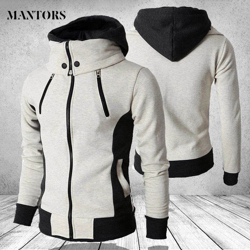 Рубашка с капюшоном на молнии для мужчин модные 2021 Весенняя повседневная обувь в