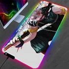 Большой коврик для мыши Аниме лезвие искусство онлайн мышь мини ПК офисные игровые аксессуары Настольный коврик светодиодный резиновый светящийся ноутбук