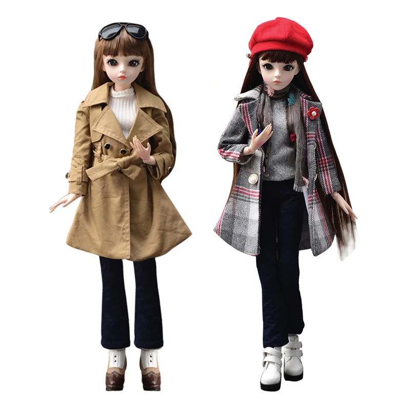 

BJD Doll 60cm 1/3 Fashion Girls SD Dolls 18 Ball Jointed Doll With Outfits Clothes Set Shoes Wig Makeup Children Toys