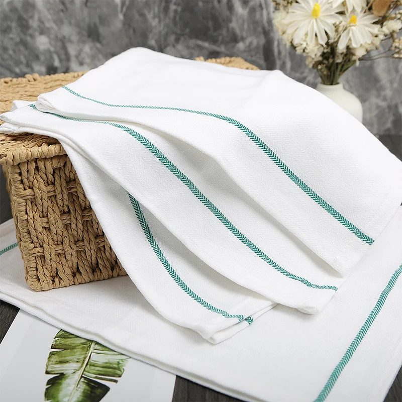 

4pcs/set Cotton Placemat Kitchen Towel White Napkin 30*38cm Tea Towel Absorbent Rag Scouring Pad Household Table Cleaning Cloth