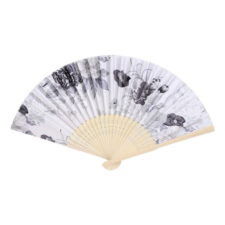 3 Colorful Chinese Bamboo Folding Hand Fan Flower Floral Wedding Dance Party Decor Au08 19 Dropship - Color: 3