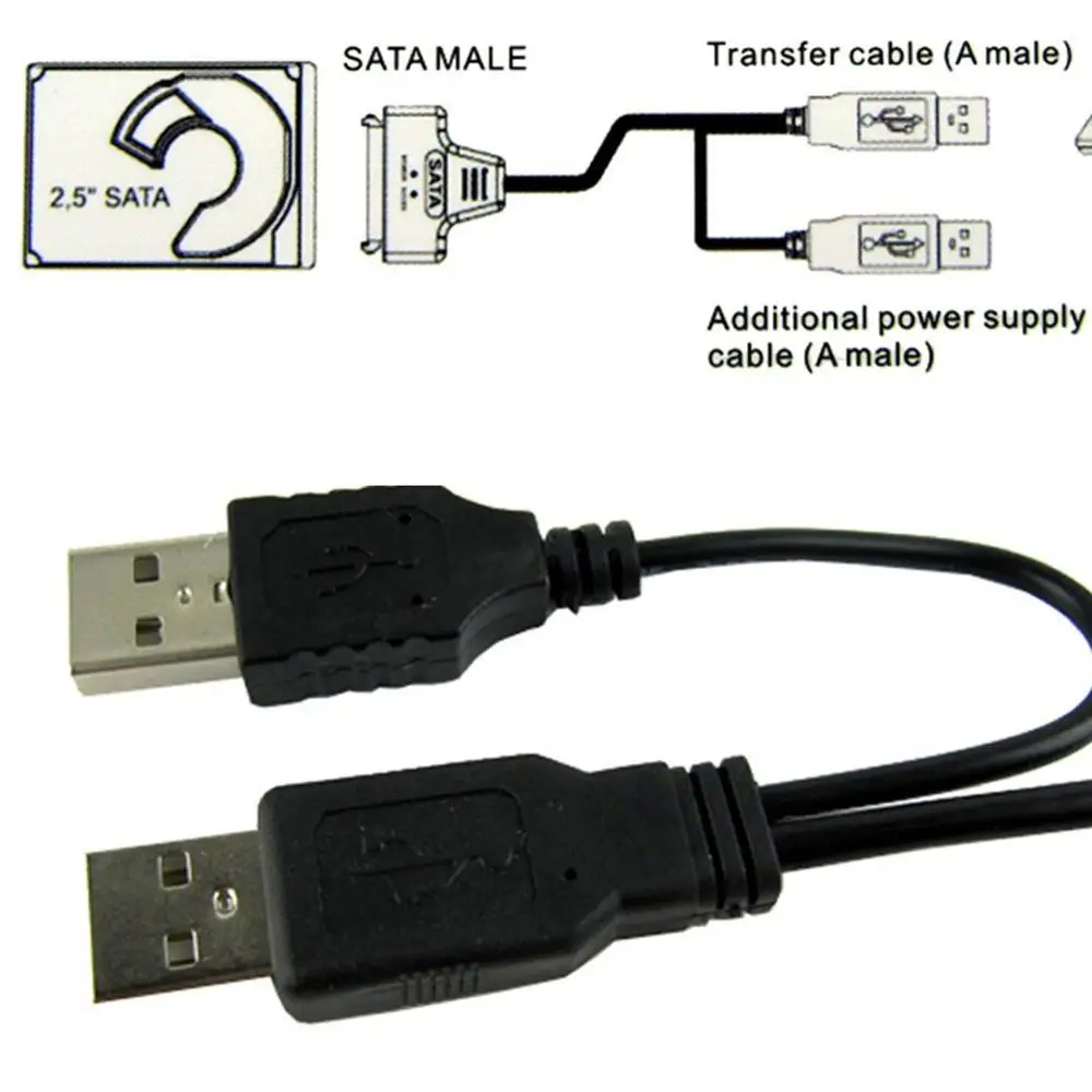 Высокоскоростной USB 2 0 на SATA 7 + 15 Pin 22 Кабель-адаптер для 5 HDD SSD кабель жесткого