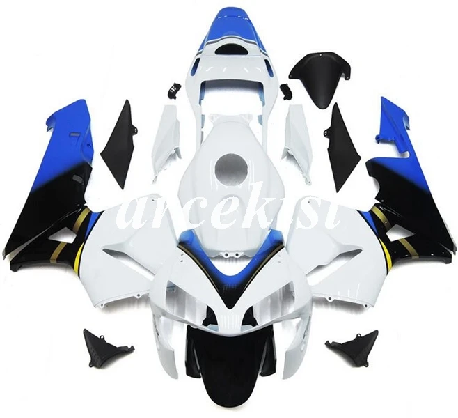 

New ABS Motorcycle Whole Fairings Kit for HONDA CBR600RR F5 2003 2004 03 04 CBR600 600RR Bodywork set Custom Free white blue