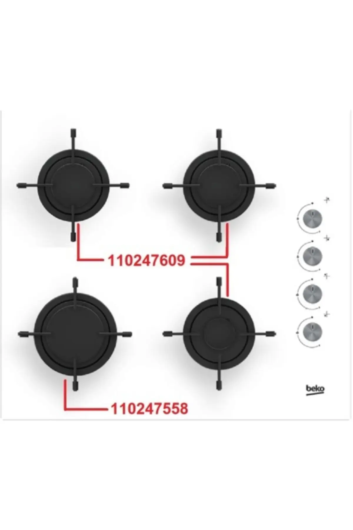 

MHK Parts Built-In Cooker Grille Matte Cast Grid Iron 110247558