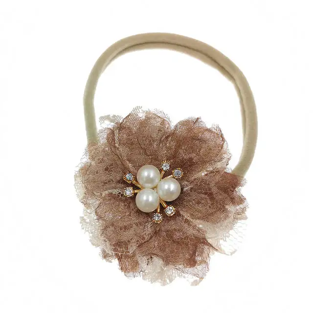 

36pcs/lot,New Princess Korea Lace Flower With Thin Nylon Headband for Girls Kids Flower Headbands Diademas Hair Accessories