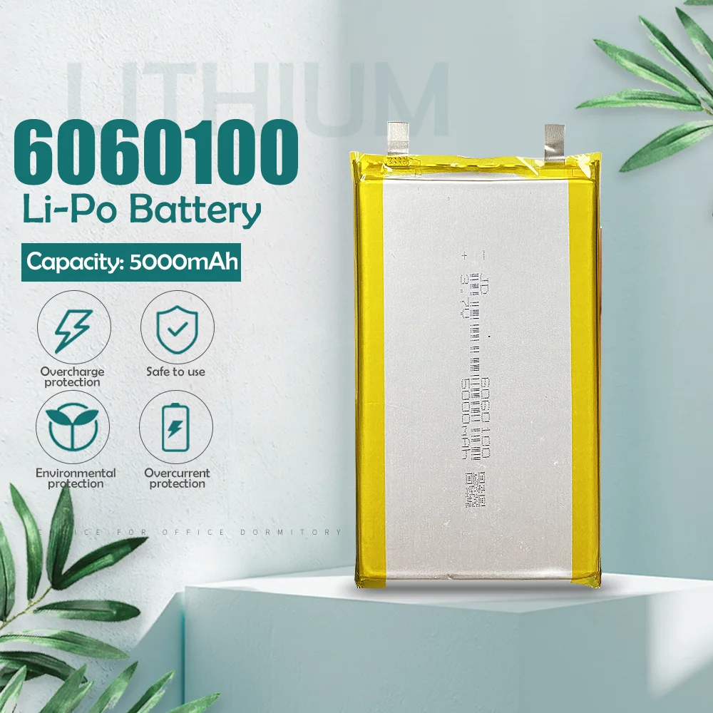 Литий полимерная аккумуляторная батарея 3 7 в 5000 мАч 6060100 для GPS PSP DVD PAD Tachograph power bank