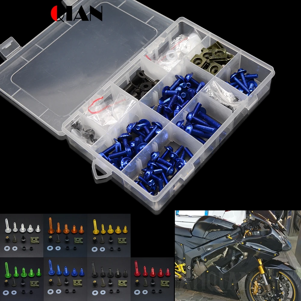 

Universal Motorcycle Fairing Screws Bolts Kit For Yamaha XV 950 RACER TDM 900 MT125 MT-01 V-MAX R6S YZF R6 YZF R1 R1M FAZER600