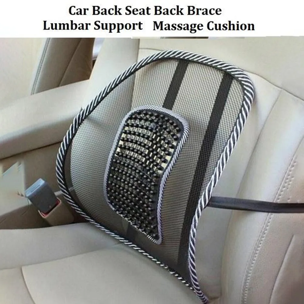 

Ice Mesh Leather Backrest Lumbar Cushion Lumbar Support Office Cushion 1pc Auto Parts Backrest