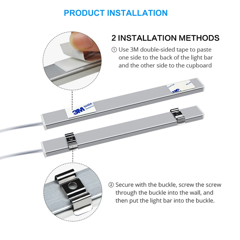 30 40 50cm LED Cabinet Light PIR Motion Sensor Hand Scan Night light 5V USB Desk lamp Reading home Kitchen Wardrobe Decor | Освещение