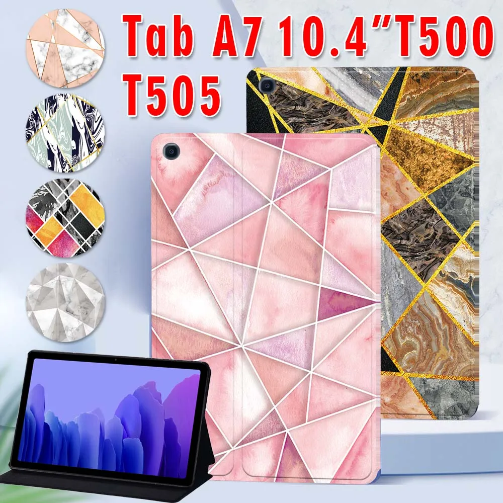 

Для Samsung Galaxy Tab A7 10,4 дюймов T500 T505 планшет Регулируемый складной чехол с подставкой + Бесплатный стилус
