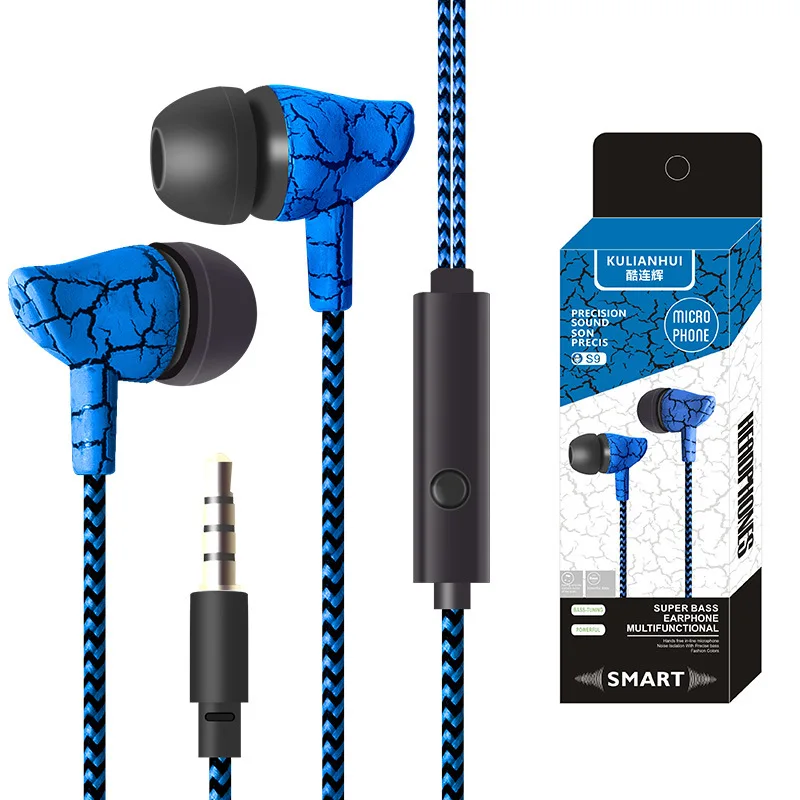 3 5 мм auriculares с кабелем наушники рисунком спортивные проводные микрофоном Hi Fi