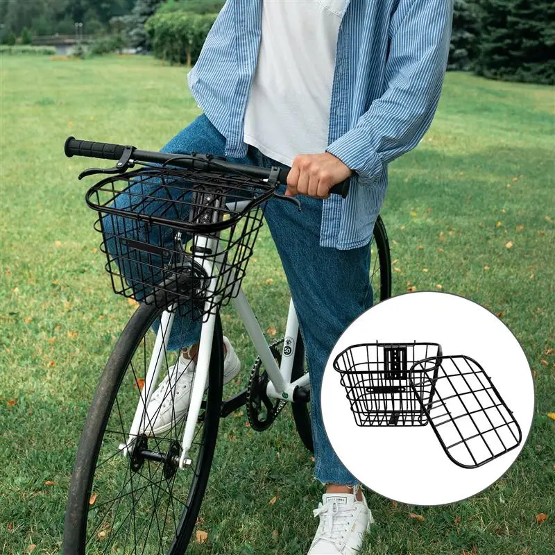 

1pc Bicycle Basket Plain Color Basket Bicycle Parts Accessory Storage Basket