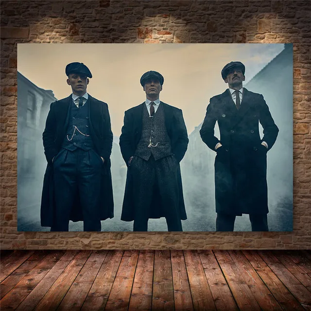 

Cuadros British High Score Crime Drama Peaky Blinders Poster Hight Quality Canvas Painting Home Decor Wall Art Duvar Tablolar