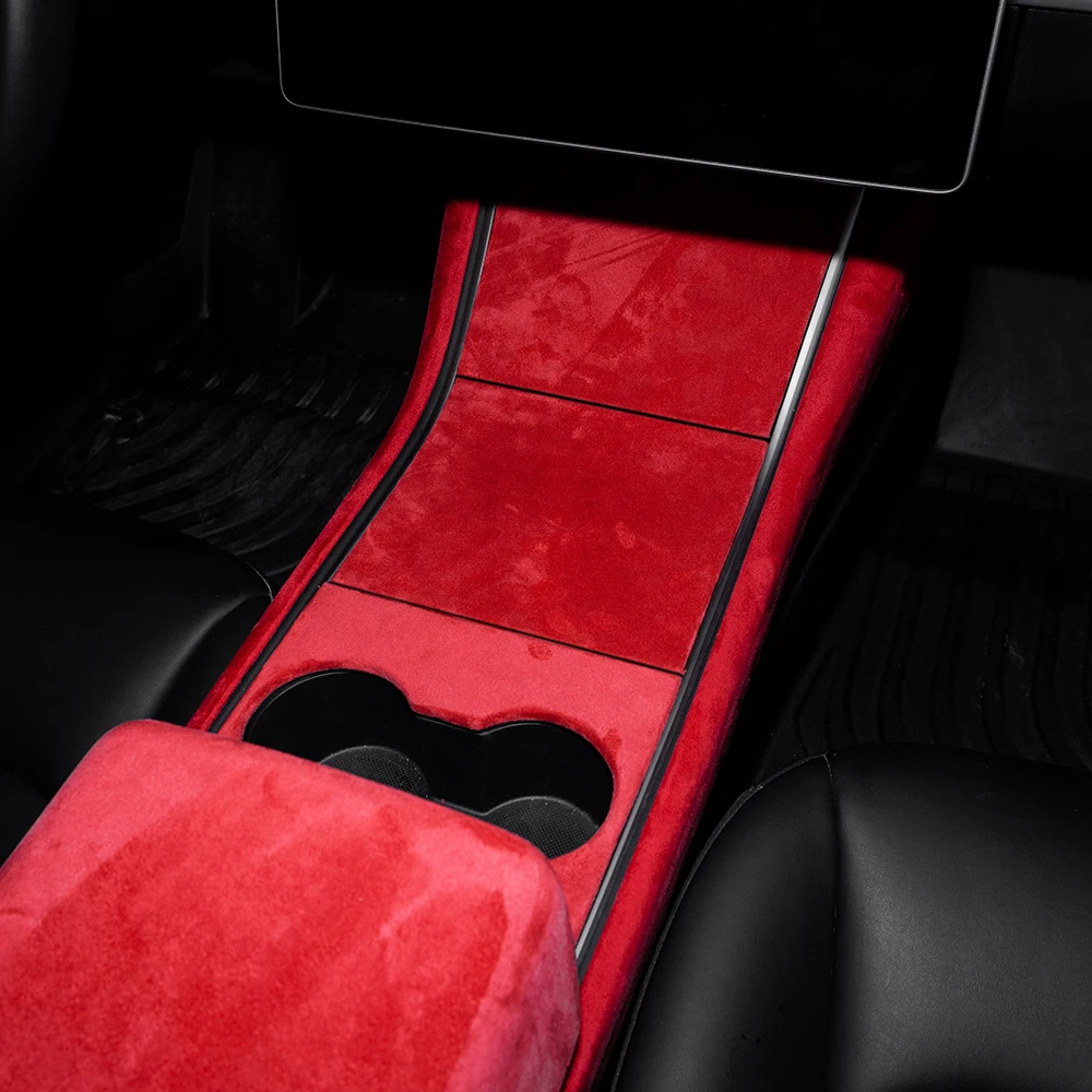 

For Model 3 Car Centre Console Panel Stickers Cover For Tesla Model 3 Fleece Decor Sticker Accessories