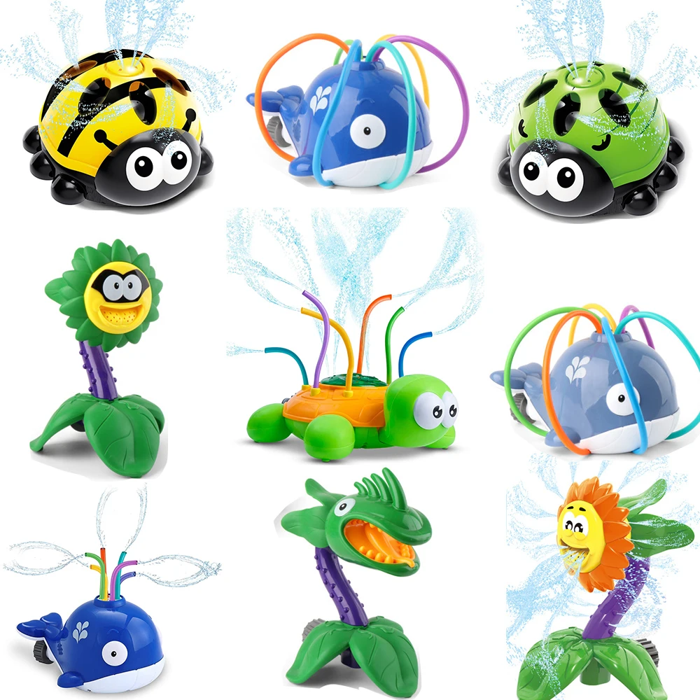 

Уличный спринклер для воды, игрушка Божья коровка, Кит, очки с трубками, летние брызги, забавный детский сад, газон, аквапарк, подарки для ван...