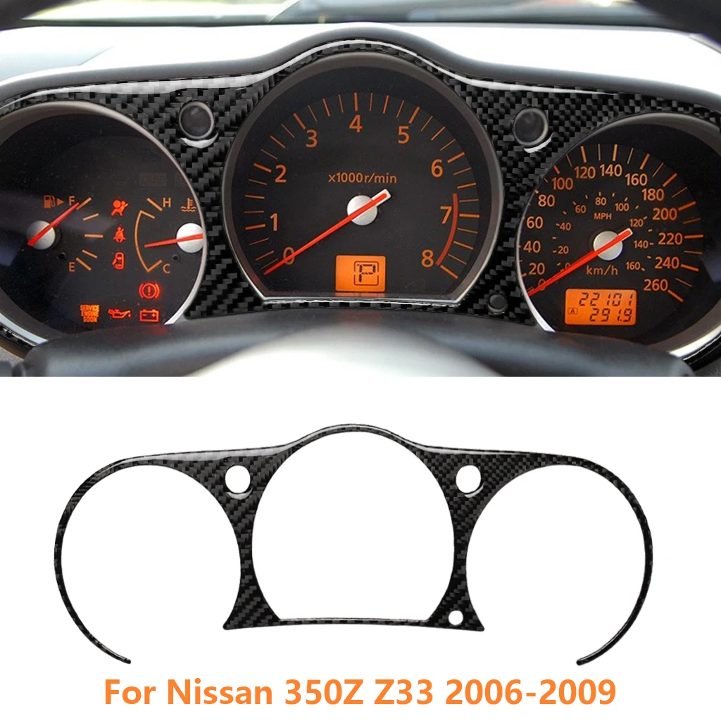 

Carbon Fiber Car Speedometer Surrounded Instrument Panel Display Panel Modification For Nissan 350Z Z33 2006-2009