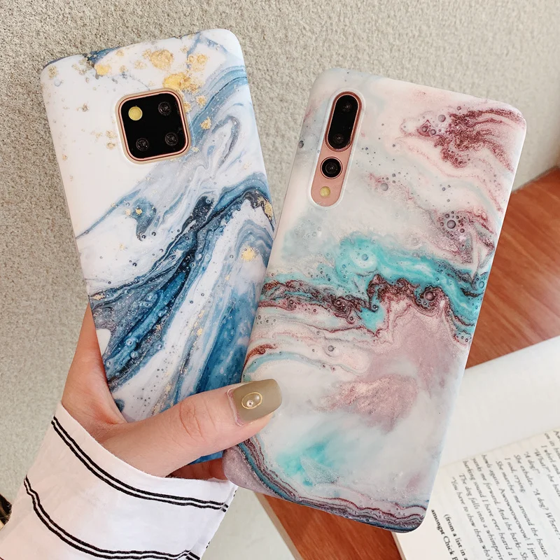 Retro Matte Granite Marble Silicone Case For Huawei P30 P20 Pro P30Pro P20Pro Nova 3 3i Mate 20 Lite P Smart Plus Back Cover |