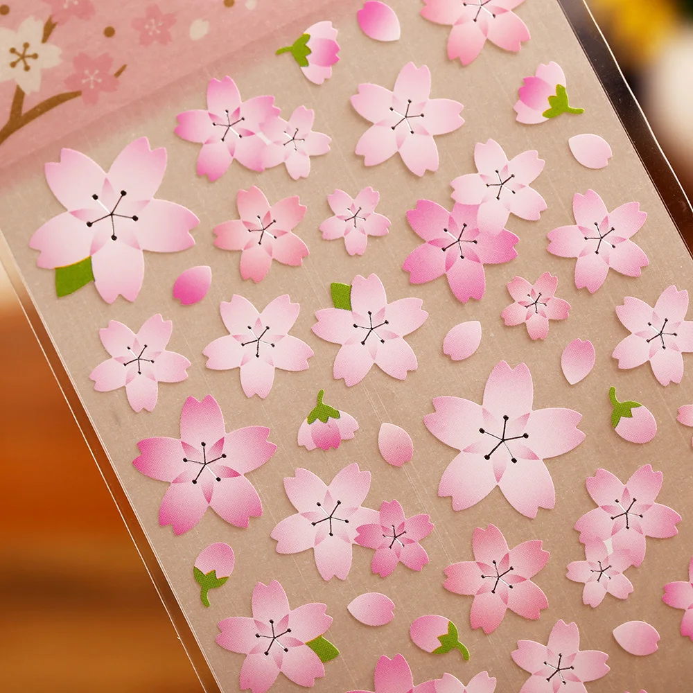 Сакуры цветение сакуры наклейки для скрапбукинга DIY Материал лепестков цветка