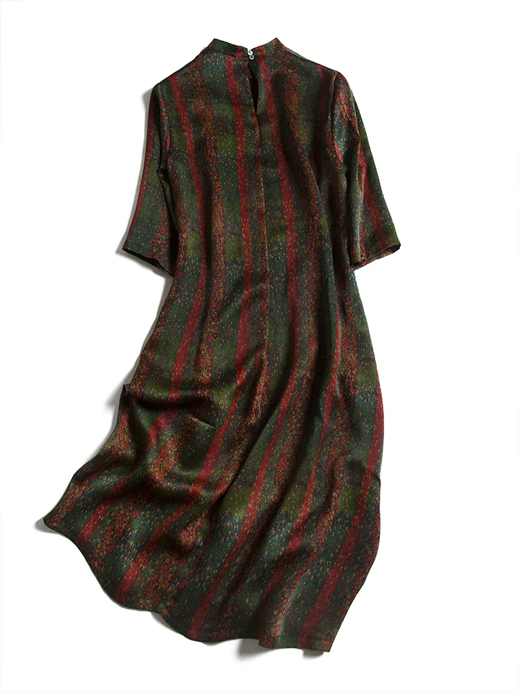 

Xiangyunsha Silk Cheongsam Hangzhou New Heavyweight Authentic Silk Silk Dress
