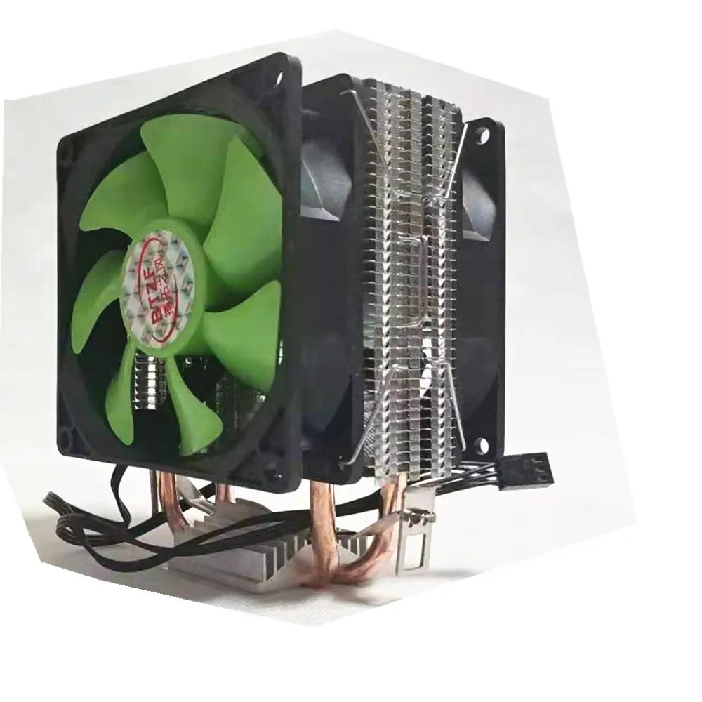 3 pin 2 тепловые трубы Охлаждающий радиатор для процессора тихий вентилятор Intel