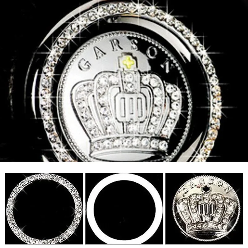 Кристальная стразы одна кнопка зажигания двигателя декоративное украшение для