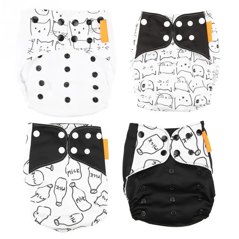 4 шт. многоразовые детские подгузники из полиэстера 3 15 кг|Детские подгузники| |