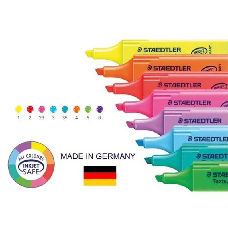 1 шт. STAEDTLER Textsurfer 364 маркер-Ручка Классический 1-5 мм цветной маркер точечный лайнер