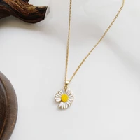 mihan fashion jewelry flower pendant necklace gold color sweet korean temperament chain necklace for women girl gifts
