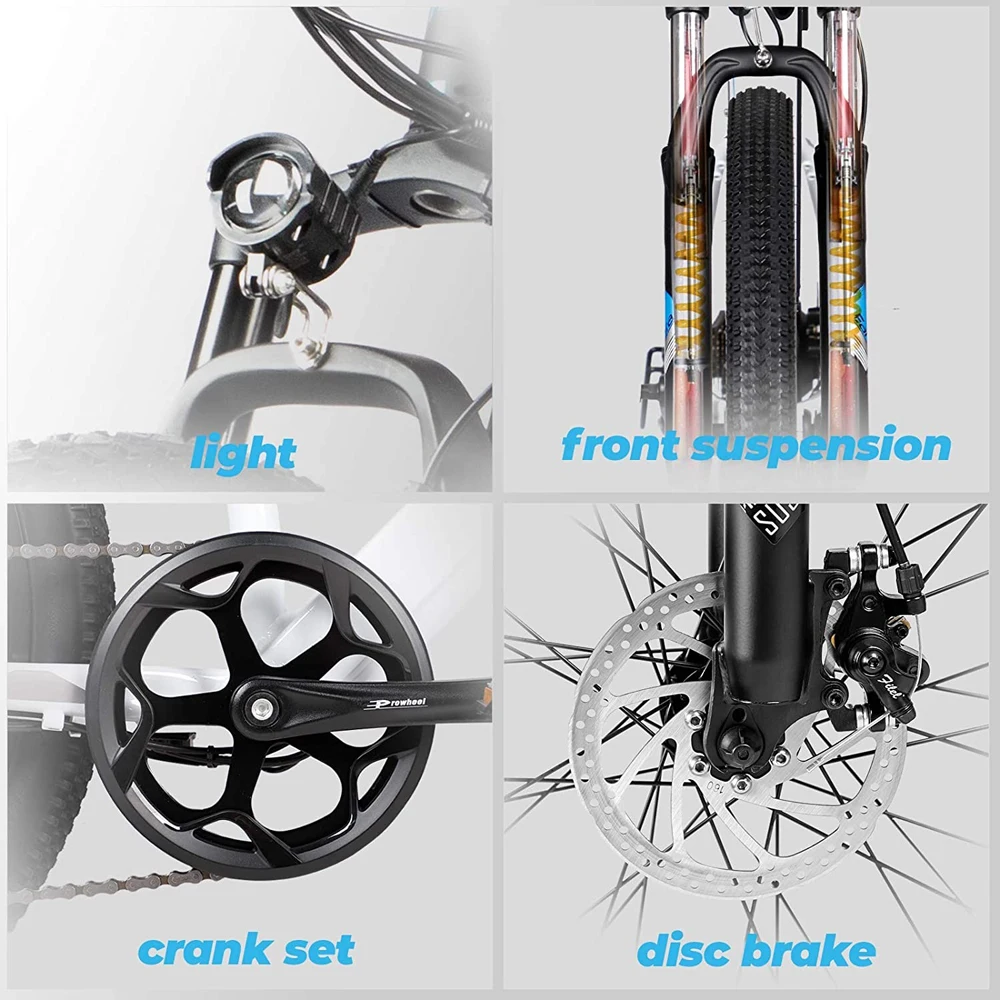 Электрический мопед 26-дюймовый 350 Вт ЖК-дисплей батарея Ач для путешествий | Спорт