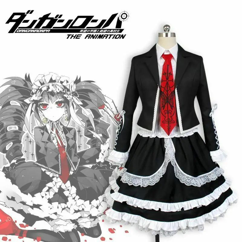 

Danganronpa Dangan Ronpa Celestia Ludenberg Cosplay Costume School Uniform Women Girls Maid Dress Outfit Suit Halloween Party