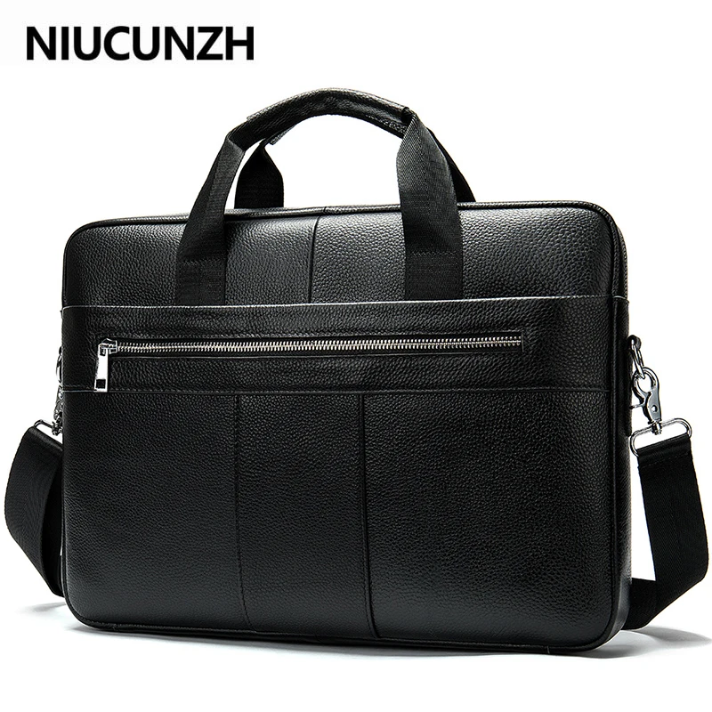 

NIUCUNZH Men's Briefcases Men's Bags Genuine Leather Lawyer/office Bag for Men Laptop Bag Leather Briefcases Bag for Documents