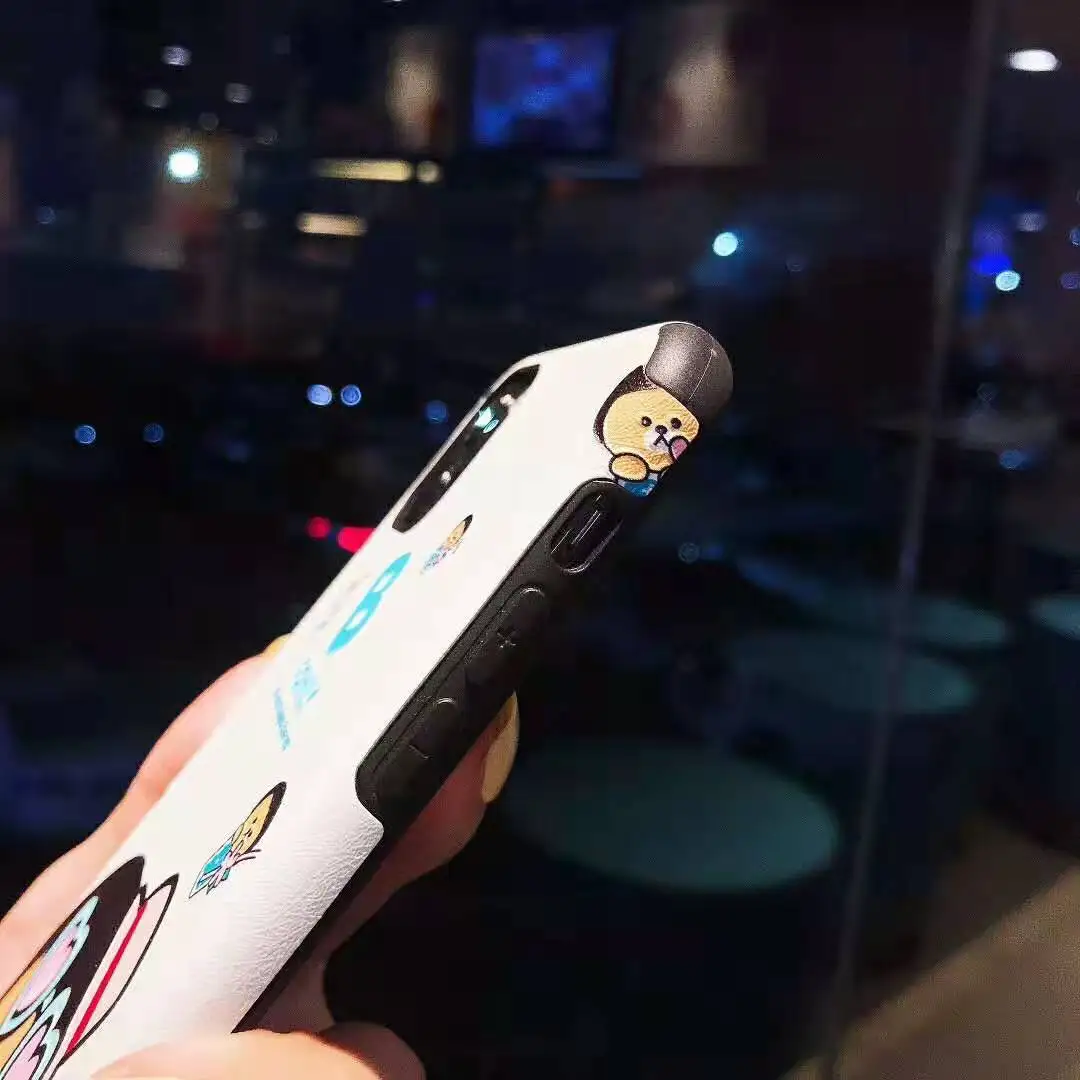 Милый корейский мультфильм B семья друзей шелковистый чехол для iPhone 11 Pro MAX Xr Xs X 6 6s