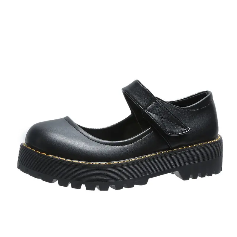 Сезон весна-осень Женские туфли-лодочки Мэри Джейн туфли на плоской подошве На
