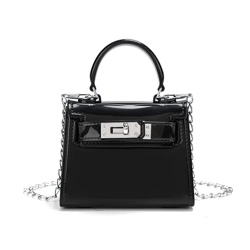 

2021 New Jelly Bag Cute Mini Lipstick Bag Match Chain Shoulder Cross Body Small Bag Kids Purses Cute Mini Woman Purse