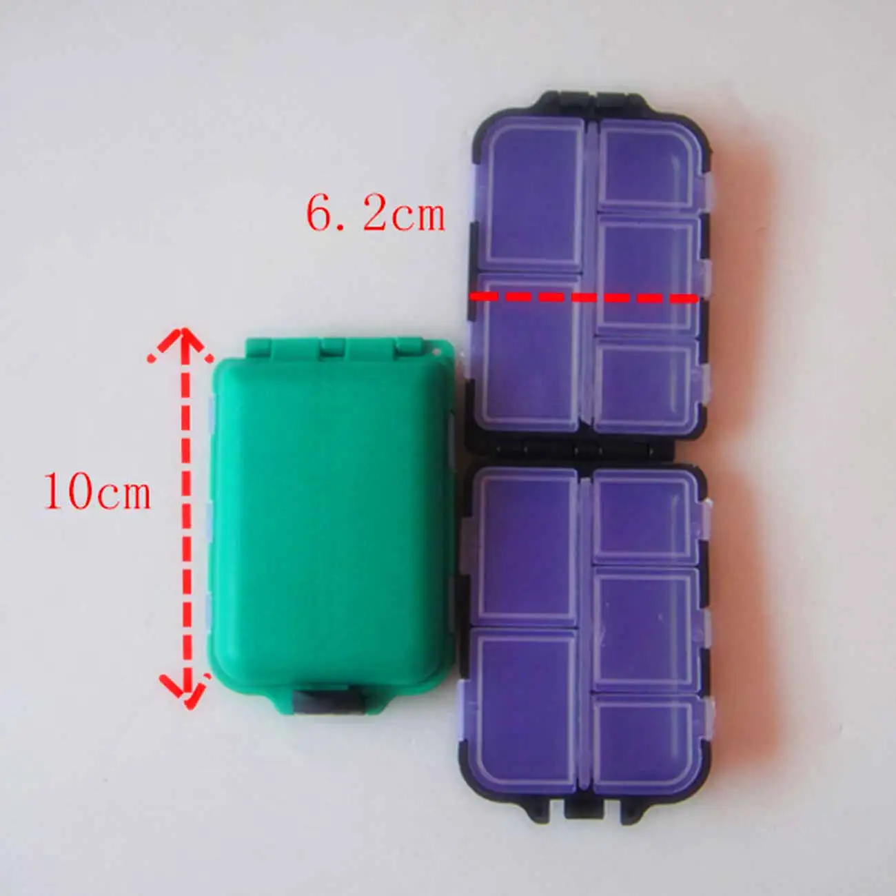 

Fishing Lure Boxes Mini 10 Compartments Fish Lures Hooks Baits ABS Storage Boxes Square Case Pesca Portable Fishing Accessories