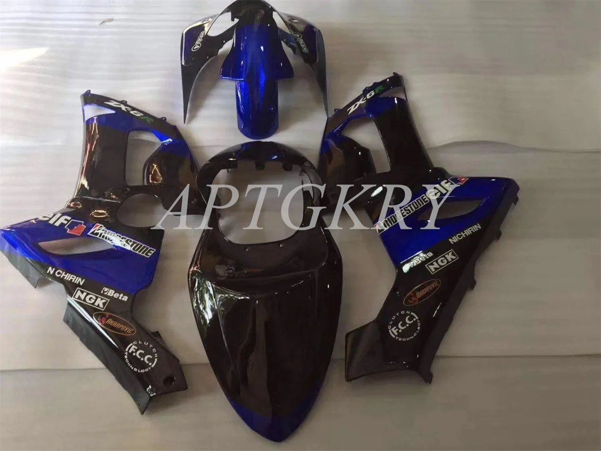 

New ABS High Quality Motorcycle Full Fairing Kits Fit For Kawasaki Ninja ZX6R 636 2005 2006 Bodywork Set Black Blue