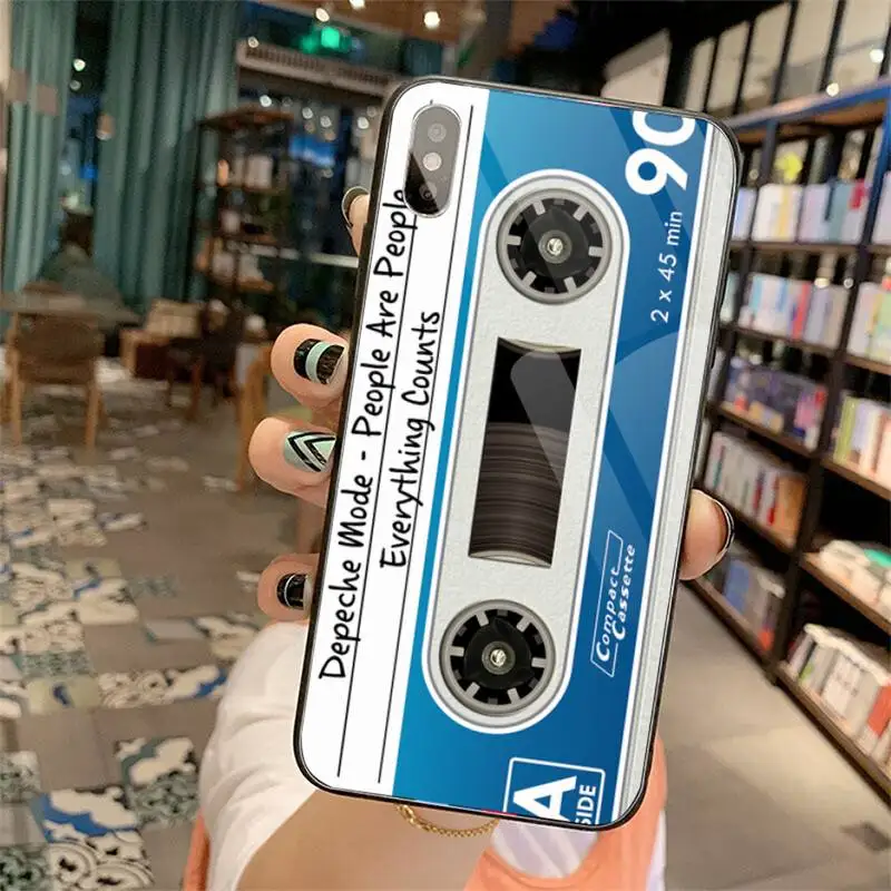 

Classical Cassette Tape Phone Cases Tempered glass For iphone 5C 6 6S 7 8 plus X XS XR 11 PRO MAX