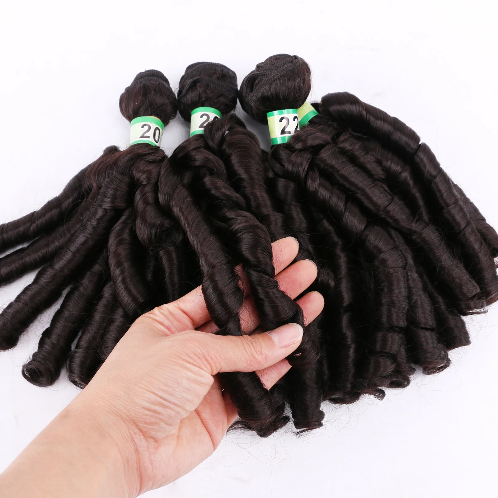 

60 Gram/Piece Black Brazilian Spring Curly Synthetic Hair Bundles Funmi Hair Extensions for Black Women