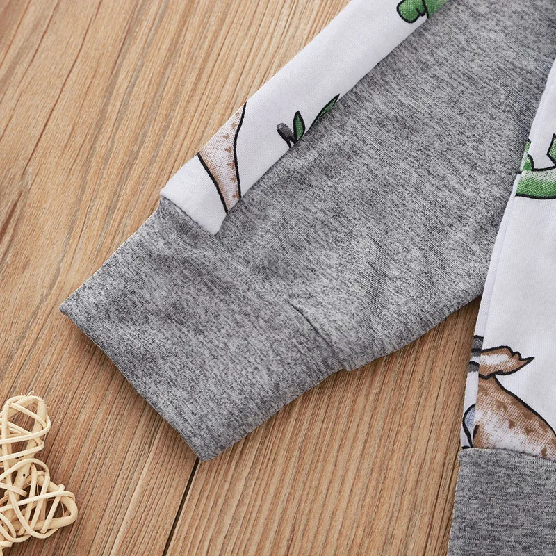 Зимние Детские комплекты 2020 года Повседневная футболка с длинным рукавом и