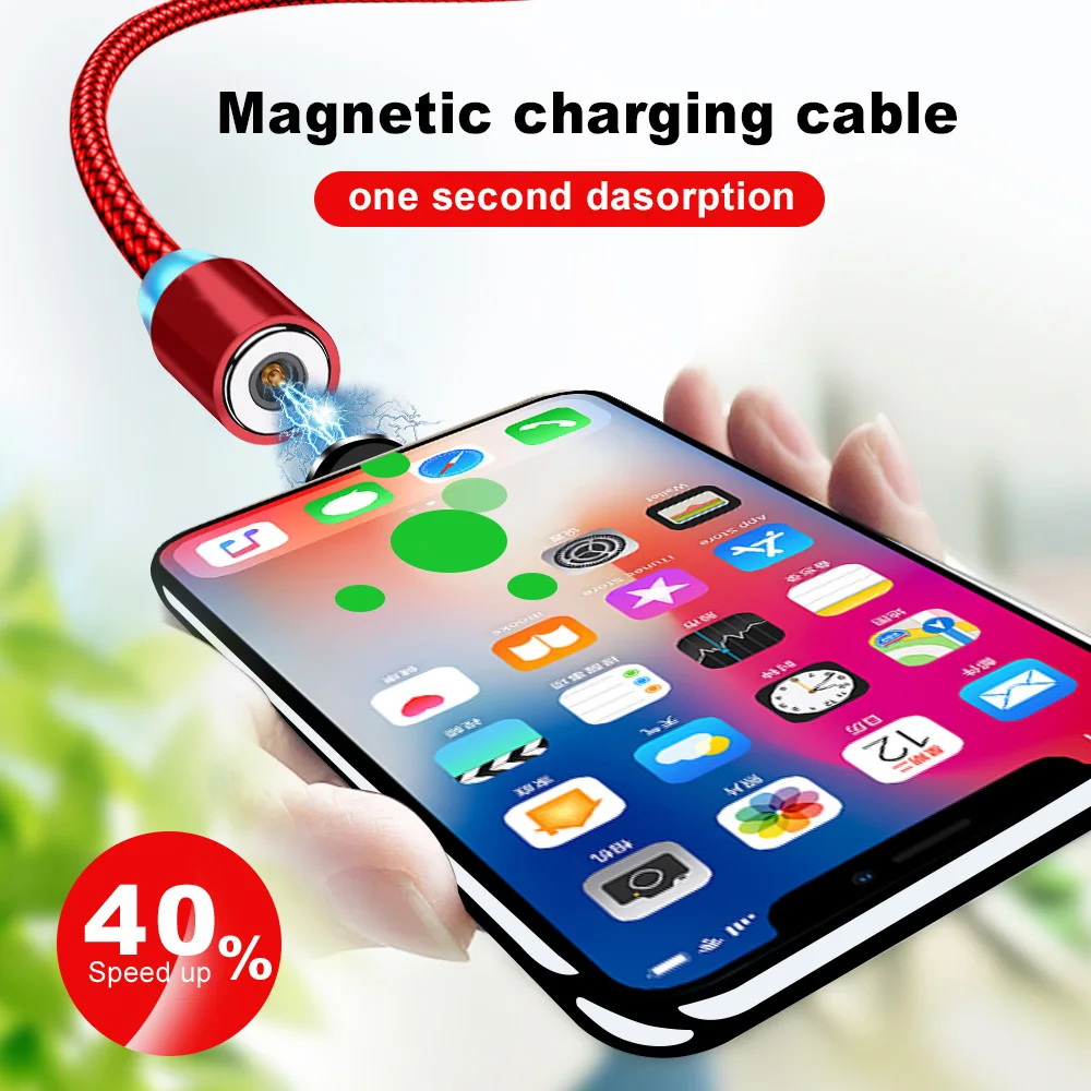 Магнитный кабель usb type C для samsung s8 s9 Xiaomi huawei mate 20 Lite зарядный type-C магнитное