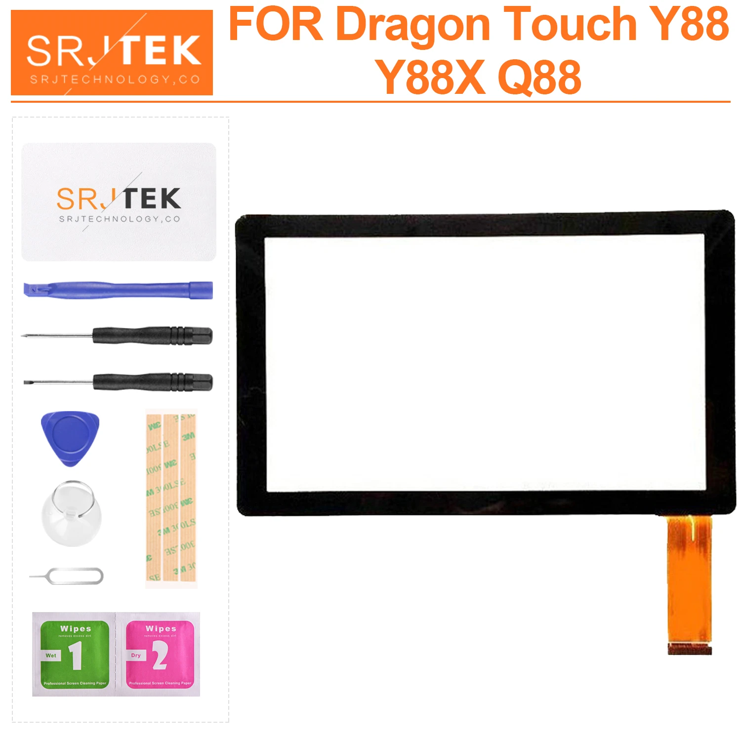 For Dragon Touch Y88 Y88X Q88 Tablet PC External Capacitive Touch Screen Digitizer Assembly Replacement Outer Glass Sensor Panel