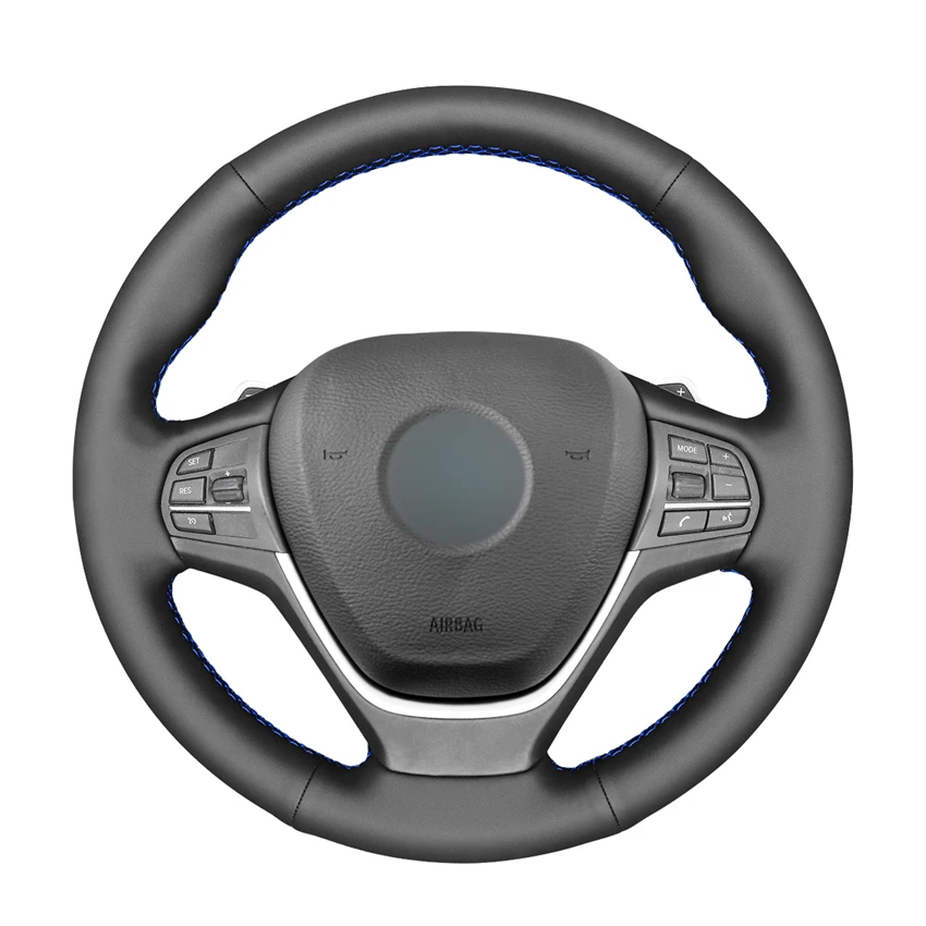 

Черная искусственная кожа PU чехол рулевого колеса автомобиля оплетка для BMW X3 F25 X4 F26 2010 2011 2012 2013 2014 2015 2016 2017-2018