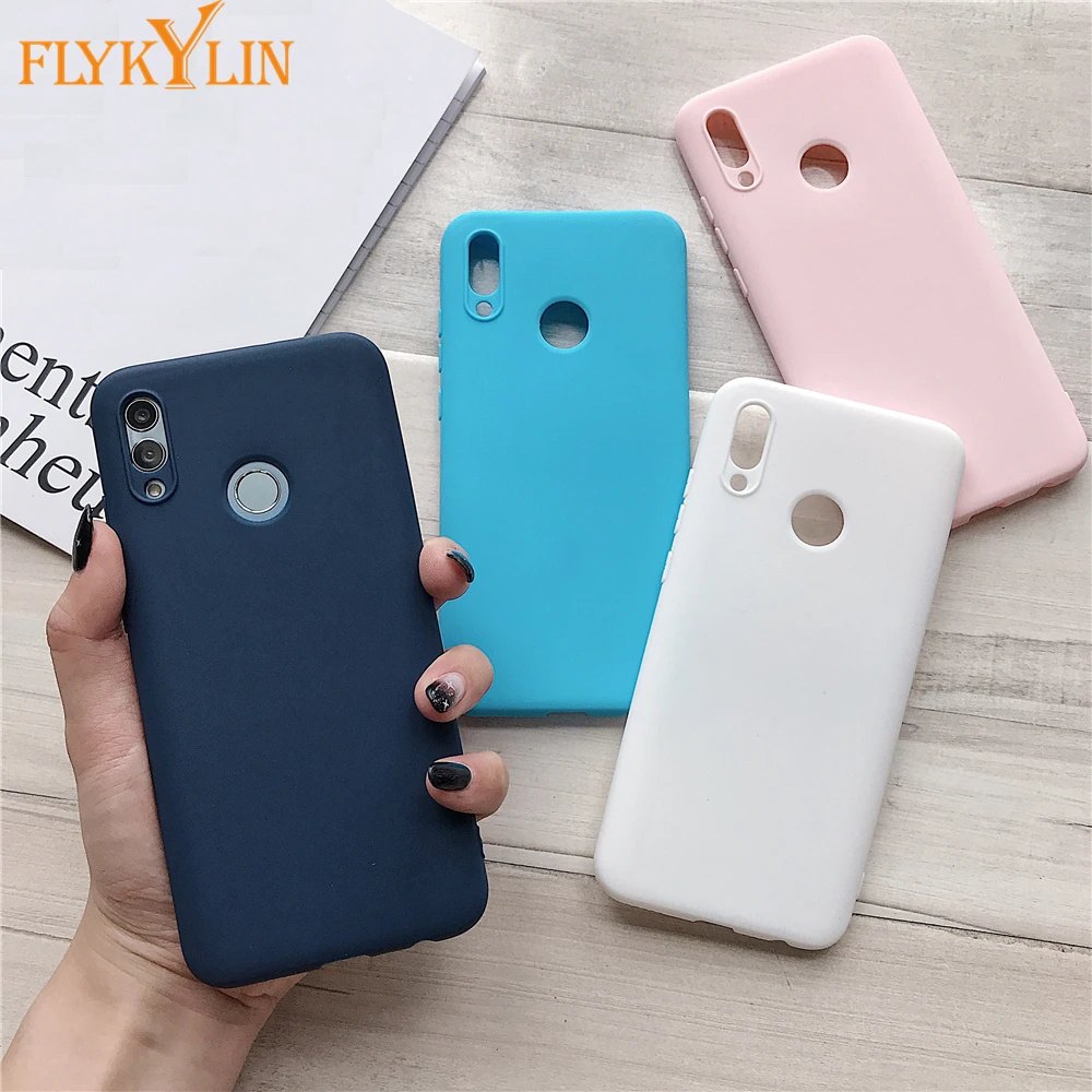 Силиконовый чехол для Huawei Y5 Y6 Prime 2018 задняя крышка Y9 2019 мягкий ТПУ карамельного