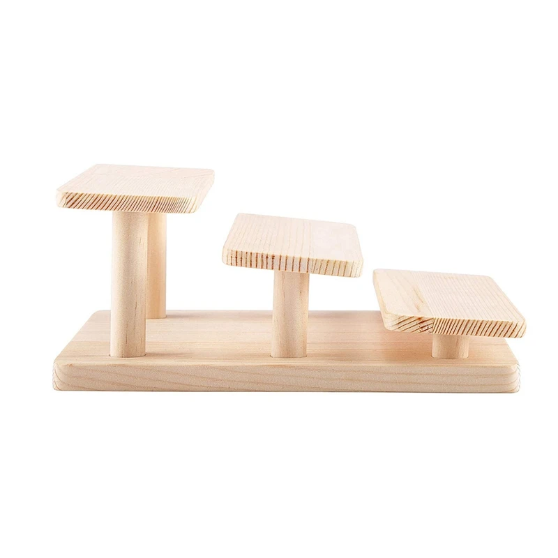 Wooden Display Risers 3 Layers Glasses Stand Jewelry Holder Wood Organizer Tray for Cabinet Desktop | Украшения и аксессуары