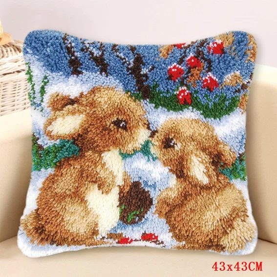 Мультфильм животных ковер в форме кошки подушки с вышивкой Knooppakket набор для