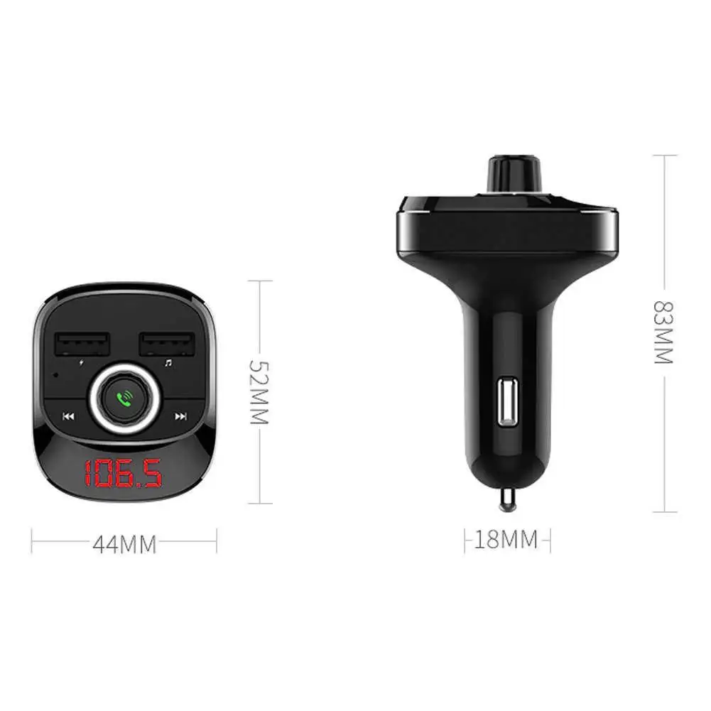 Dual USB Car Charger Bluetooth Transmitter Wireless Handsfree Audio Receiver Auto 2.1A Fast Accessories #L4 | Мобильные телефоны и