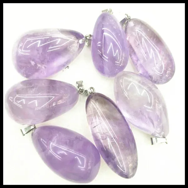 2 шт. Натуральный Полудрагоценный камень красивые аметисттные камни подвески
