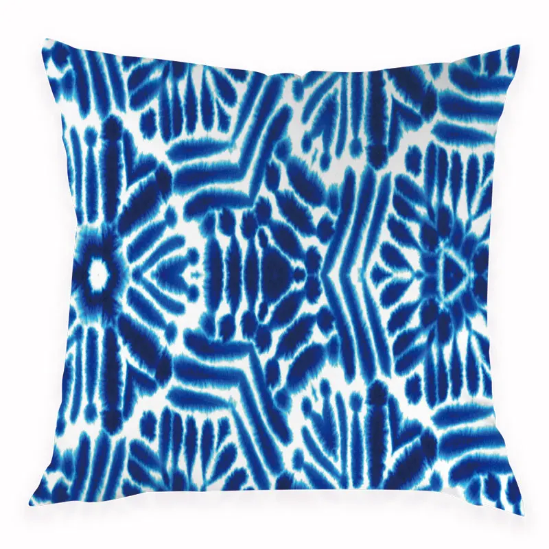 Наволочка с геометрическим принтом психоделическая Подушка декоративная