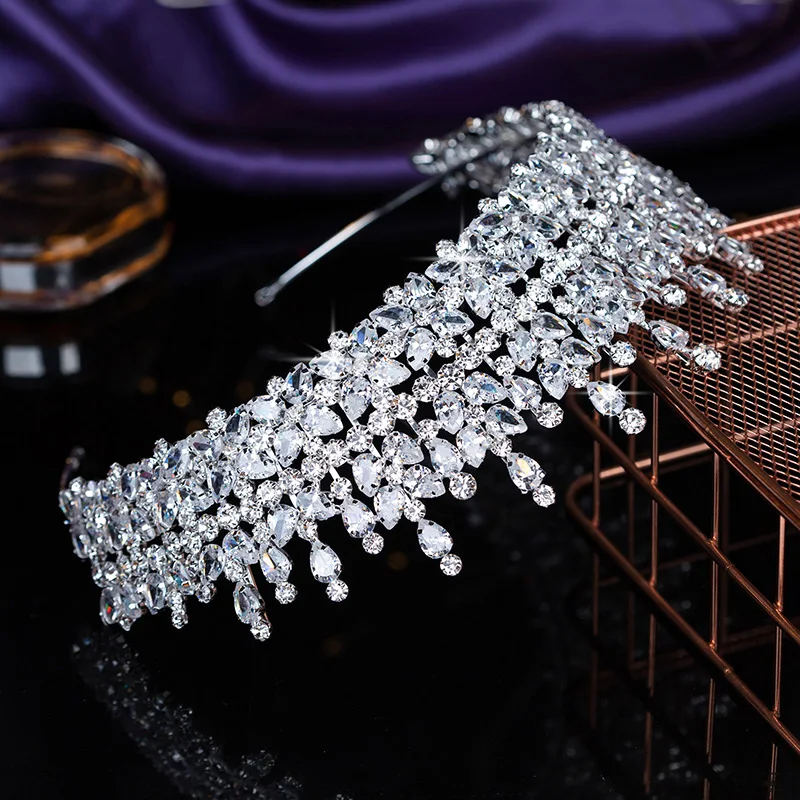 Аксессуары для волос свадьбы с цирконом|Украшения волос| |