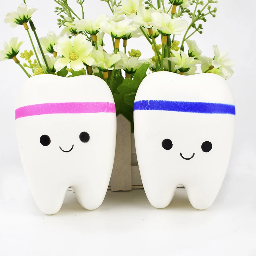 Милые сжимаемые зубы медленно восстанавливающие форму полиуретановые